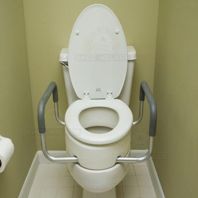 Raised Toilet Seat with Arms 300lbs, Elongated large photo 1