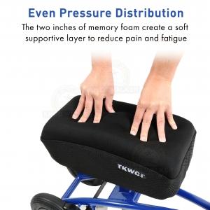 ELENKER Knee Walker Pad Cover with Detachable 1inch memory foam for cover  knee scooter cushion Improves Comfort