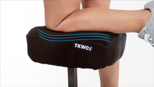 TKWC INC Knee Scooter Comfy Cushion Two Inch Thick Foam Knee Pad and Cover  - Fits Most Knee Walker Models