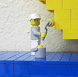 Lego minifigure painter